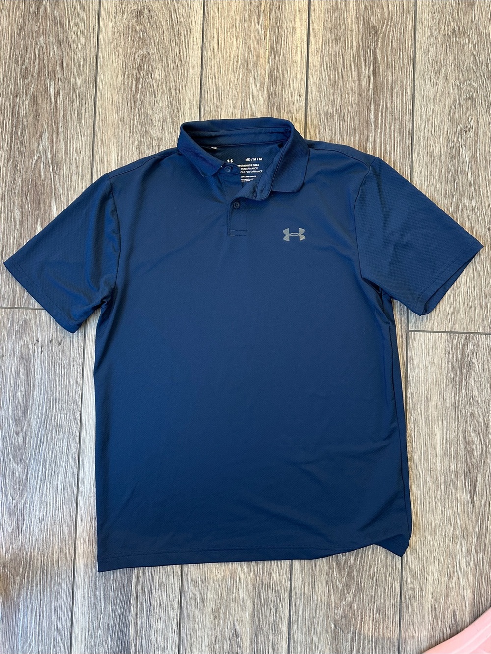 Under Armour Men's Dark Navy Performance Golf Polo Size Med Excellent